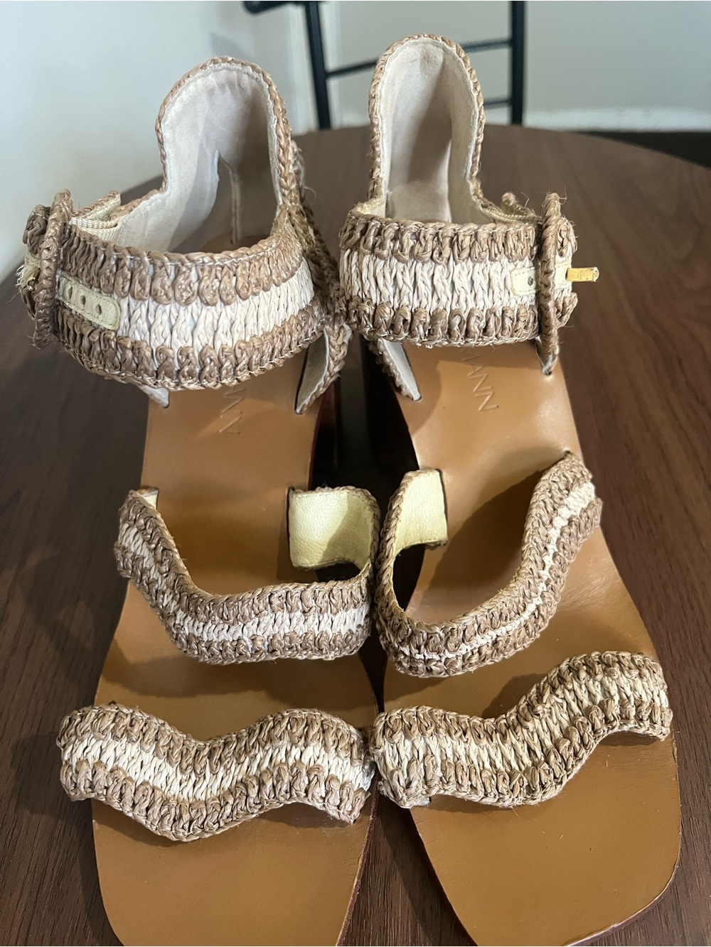 Zimmermann Cream Braided Espadrille Sandals